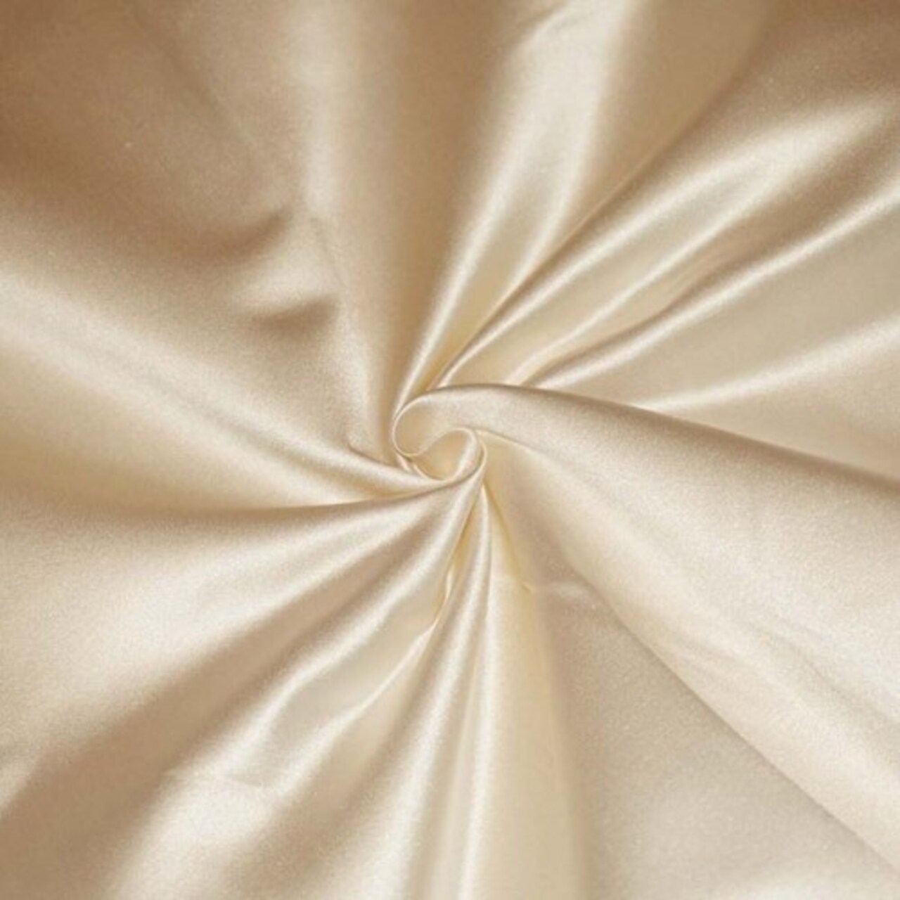 Light Golden Beige Famous Designer Bridal Silk-Poly Satin Fabric By the Yard